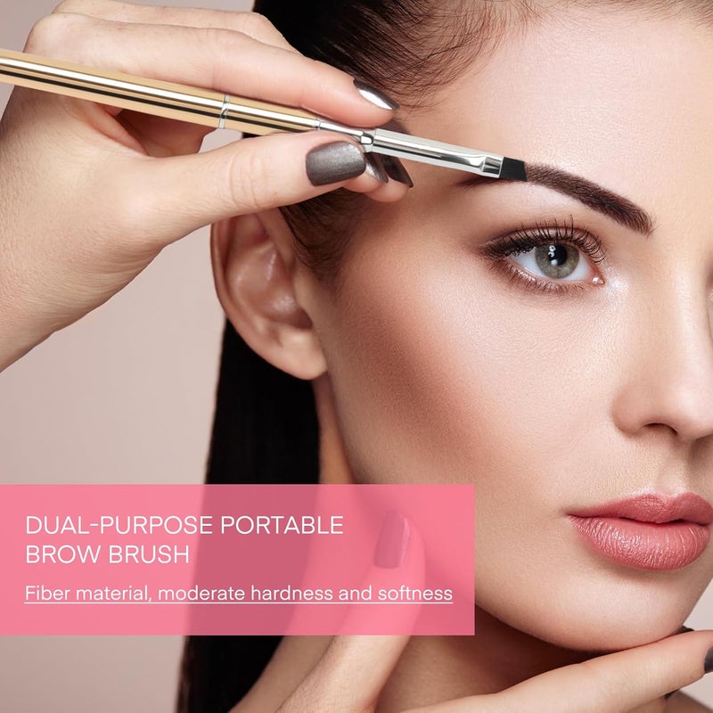 Unaone Eyebrow Brush - 2 PCS Professional Dual-Ended Angled Eye Brow Brush Applicator For Shaping and Filling Brows Lashes Eyeliner - Image 3